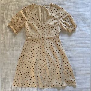 Madewell Cream and Red Polka Dot Dress